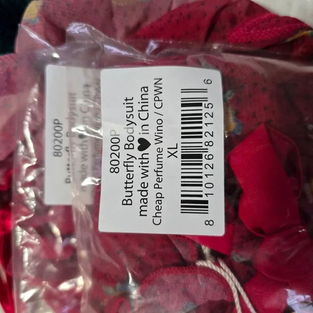 We are HAH Cheap Perfume Wino Butterfly Bodysuit X-Large - Picture 6 of 6